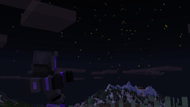 Screenshot of the Minecraft Bedrock Marketplace product Meteors Add-On created by Sapphire Studios.