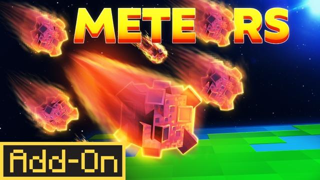 Thumbnail of the Minecraft Bedrock Marketplace product Meteors Add-On created by Sapphire Studios.