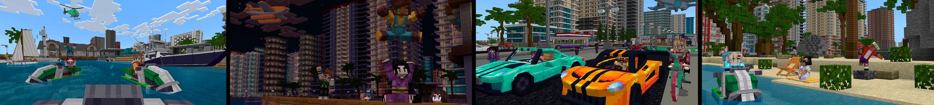 Panorama of the Minecraft Bedrock Marketplace product MIAMI created by Sapphire Studios.
