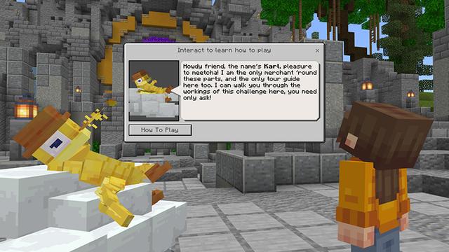 Screenshot of the Minecraft Bedrock Marketplace product One Lucky Block created by Sapphire Studios.