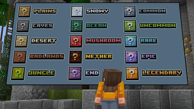 Screenshot of the Minecraft Bedrock Marketplace product One Lucky Block created by Sapphire Studios.