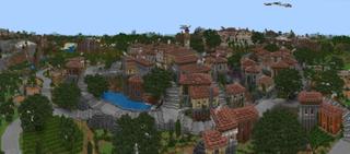 Panorama of the Minecraft Bedrock Marketplace product Original Lucky Blocks created by Sapphire Studios.