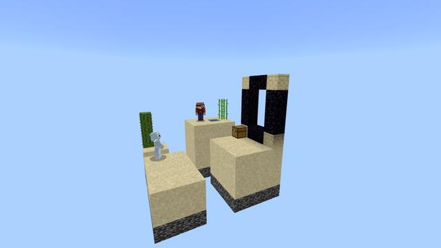 Screenshot of the Minecraft Bedrock Marketplace product Original Skyblock created by Sapphire Studios.