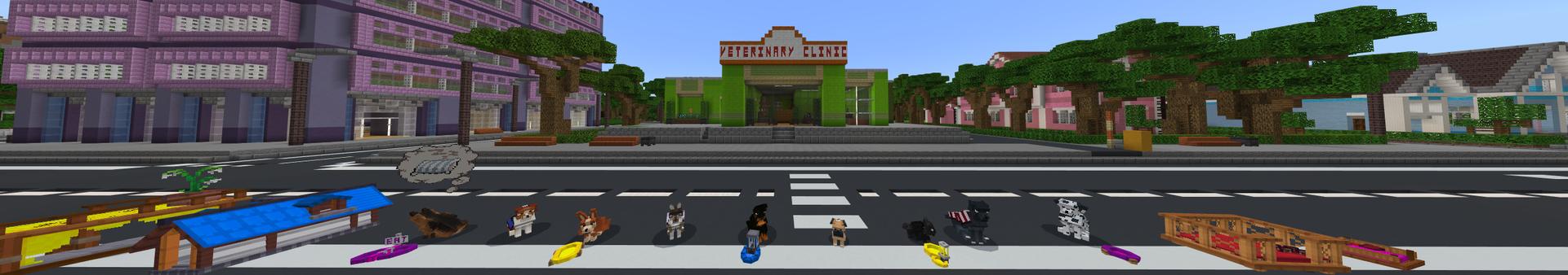 Panorama of the Minecraft Bedrock Marketplace product Puppiez created by Sapphire Studios.
