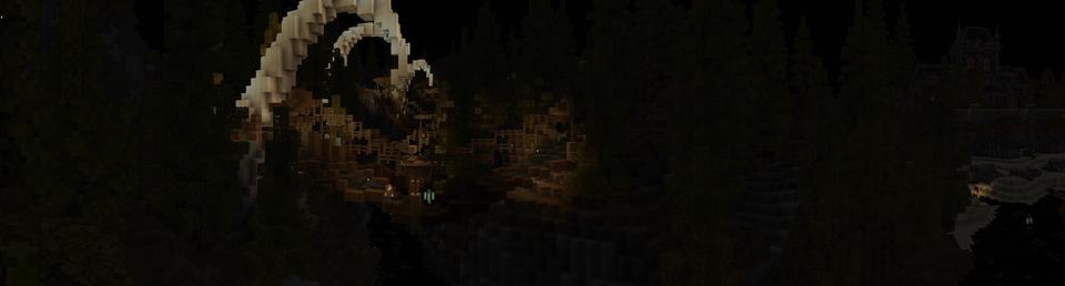 Panorama of the Minecraft Bedrock Marketplace product Scariest Map Ever created by Sapphire Studios.