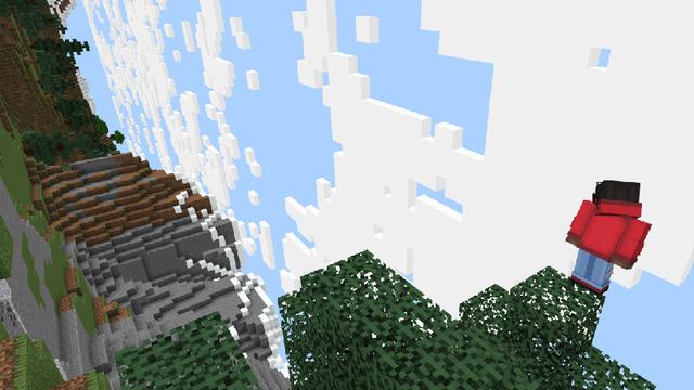 Screenshot of the Minecraft Bedrock Marketplace product Sideways Survival created by Sapphire Studios.