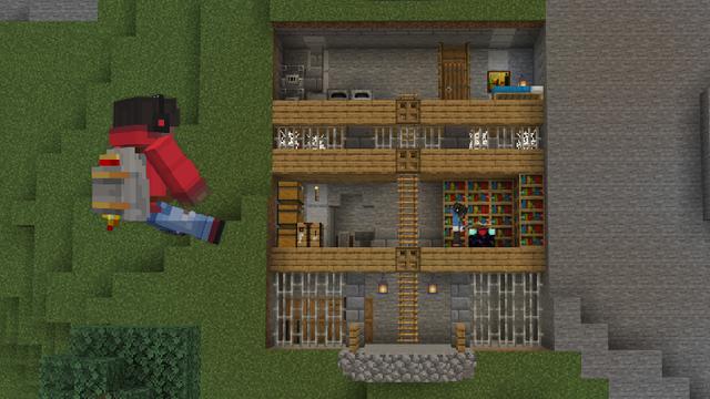 Screenshot of the Minecraft Bedrock Marketplace product Sideways Survival created by Sapphire Studios.