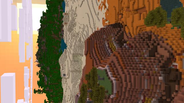 Screenshot of the Minecraft Bedrock Marketplace product Sideways Survival created by Sapphire Studios.