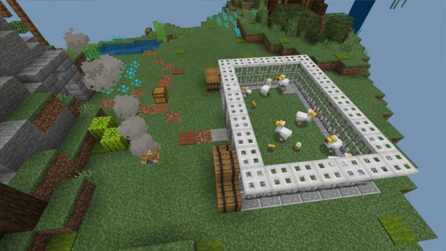 Screenshot of the Minecraft Bedrock Marketplace product SkyDino created by Sapphire Studios.