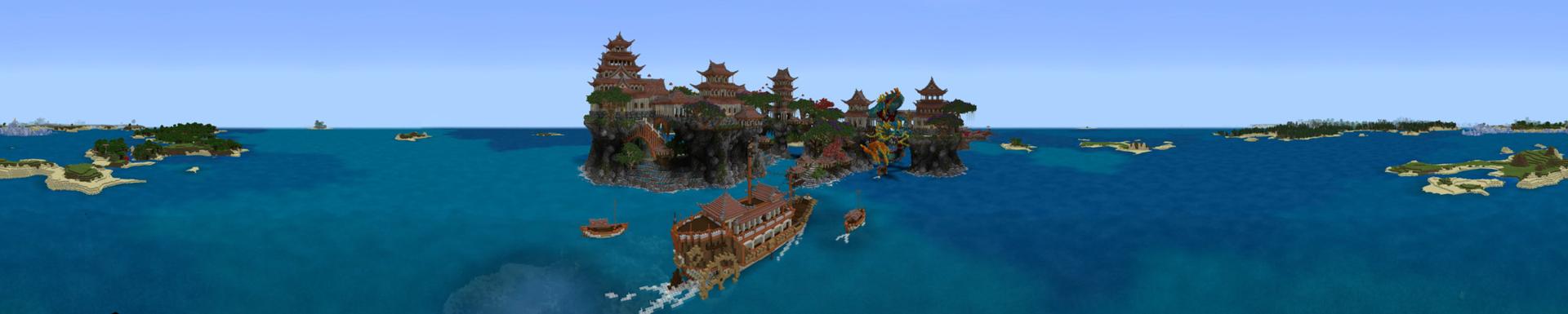 Panorama of the Minecraft Bedrock Marketplace product The Dojo created by Sapphire Studios.