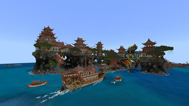 Screenshot of the Minecraft Bedrock Marketplace product The Dojo created by Sapphire Studios.