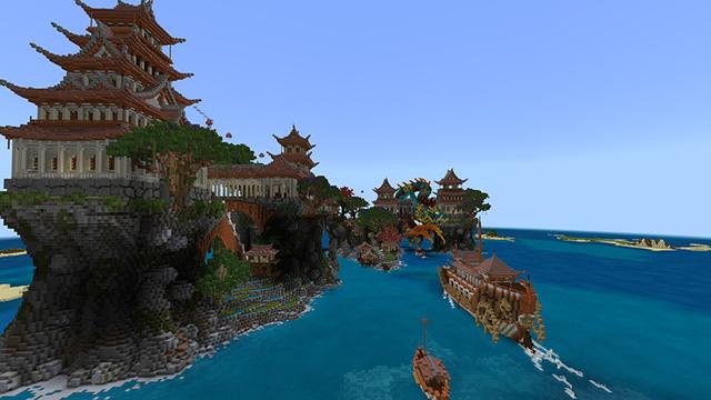 Screenshot of the Minecraft Bedrock Marketplace product The Dojo created by Sapphire Studios.