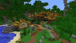 Screenshot of the Minecraft Bedrock Marketplace product Tiki Resort created by Sapphire Studios.