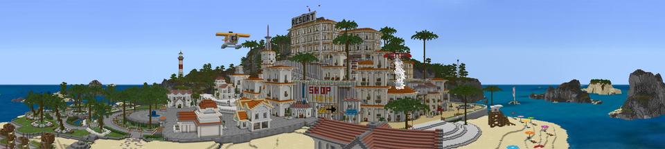 Panorama of the Minecraft Bedrock Marketplace product Ultimate Resort created by Sapphire Studios.