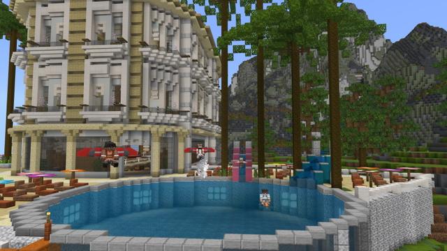 Screenshot of the Minecraft Bedrock Marketplace product Ultimate Resort created by Sapphire Studios.