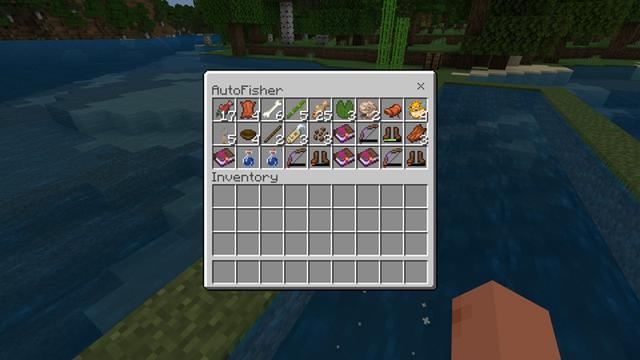 Screenshot of the Minecraft Bedrock Marketplace product AutoFisher created by Scai Quest.