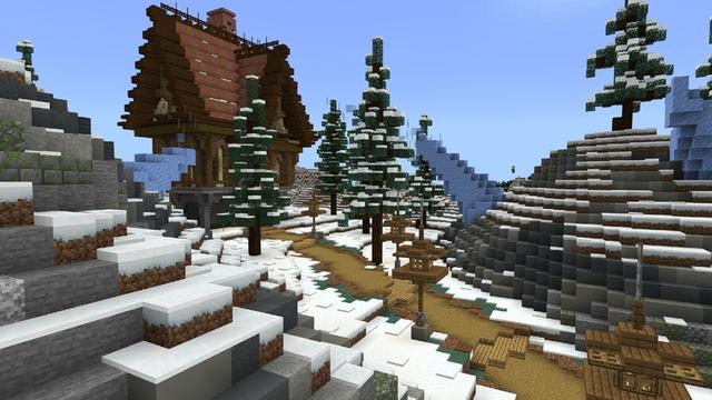 Screenshot of the Minecraft Bedrock Marketplace product Arctic Village created by ThunderAy.