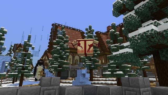 Screenshot of the Minecraft Bedrock Marketplace product Arctic Village created by ThunderAy.