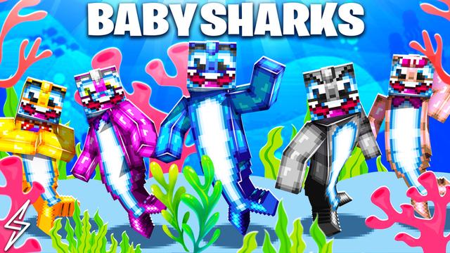 Thumbnail of the Minecraft Bedrock Marketplace product Baby Sharks created by ThunderAy.