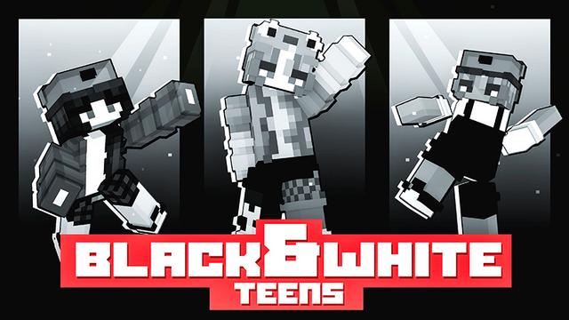 Thumbnail of the Minecraft Bedrock Marketplace product Black & White Teens created by ThunderAy.