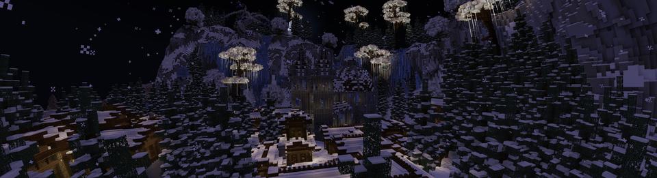 Panorama of the Minecraft Bedrock Marketplace product Blizzard Village created by ThunderAy.