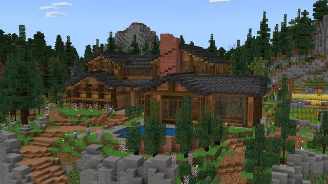 Screenshot of the Minecraft Bedrock Marketplace product Cozy Camp House created by ThunderAy.