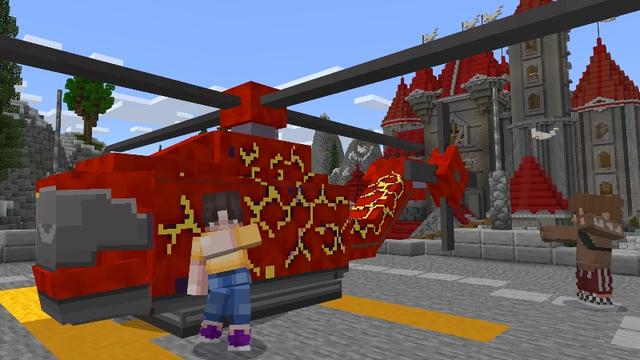 Screenshot of the Minecraft Bedrock Marketplace product Dragons Vehicles created by ThunderAy.