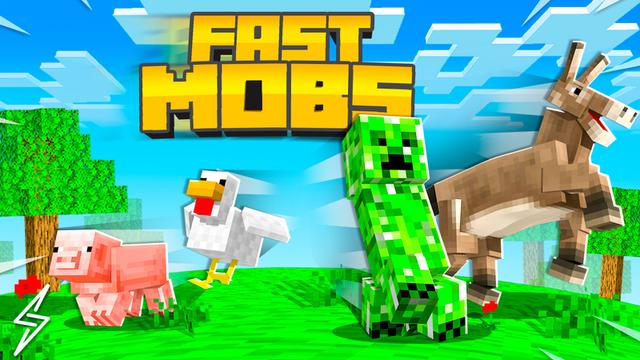 Thumbnail of the Minecraft Bedrock Marketplace product Fast Mobs created by ThunderAy.