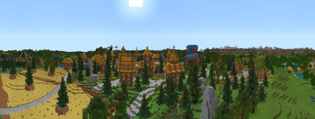 Panorama of the Minecraft Bedrock Marketplace product Flying Mobs created by ThunderAy.