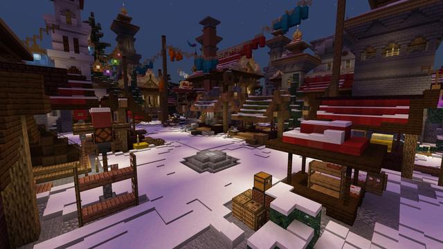 Screenshot of the Minecraft Bedrock Marketplace product Frosty Village created by ThunderAy.