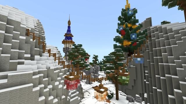 Screenshot of the Minecraft Bedrock Marketplace product Frosty Village created by ThunderAy.