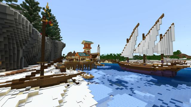 Screenshot of the Minecraft Bedrock Marketplace product Frosty Village created by ThunderAy.