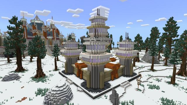 Screenshot of the Minecraft Bedrock Marketplace product Futuristic Kingdom created by ThunderAy.