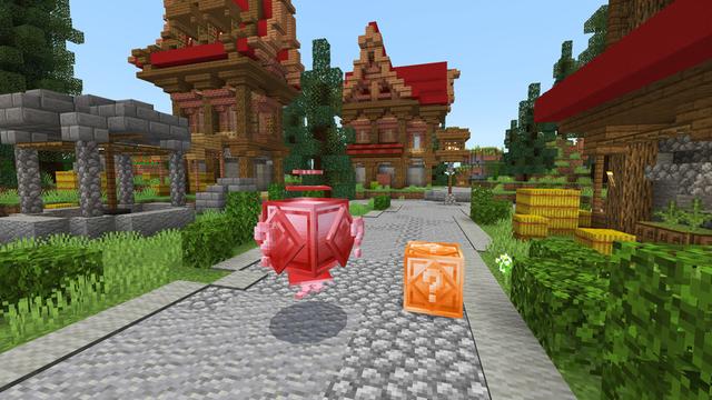 Screenshot of the Minecraft Bedrock Marketplace product Hunger Lucky Block Games created by ThunderAy.