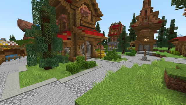 Screenshot of the Minecraft Bedrock Marketplace product Hunger Lucky Block Games created by ThunderAy.