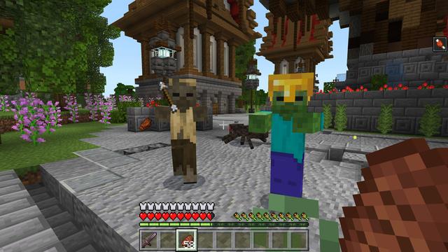 Screenshot of the Minecraft Bedrock Marketplace product Hunger Mob Games created by ThunderAy.