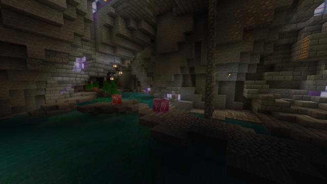 Screenshot of the Minecraft Bedrock Marketplace product Island Mushroom Lucky Blocks created by ThunderAy.
