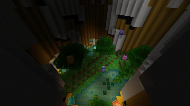 Screenshot of the Minecraft Bedrock Marketplace product Island Mushroom Lucky Blocks created by ThunderAy.