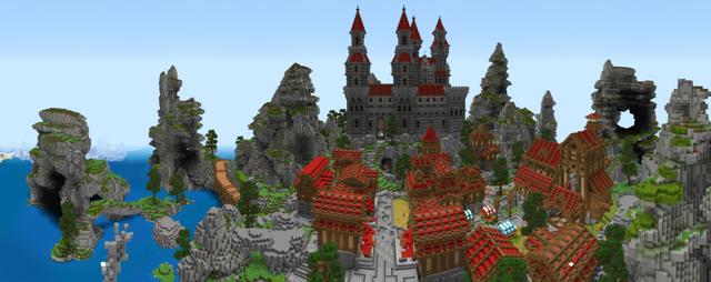 Panorama of the Minecraft Bedrock Marketplace product Lost Kingdom created by ThunderAy.