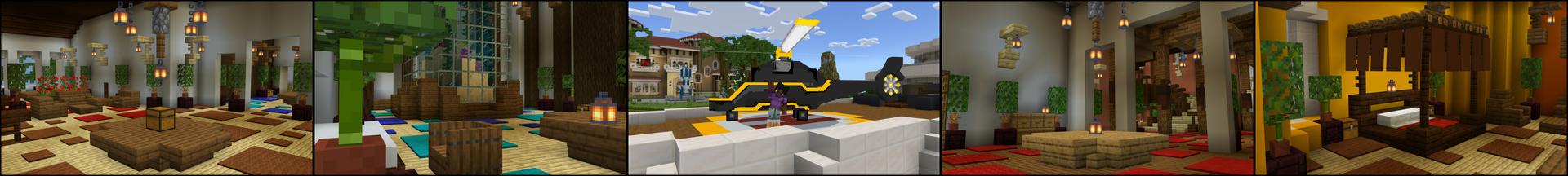 Panorama of the Minecraft Bedrock Marketplace product Luxury Mansion created by ThunderAy.