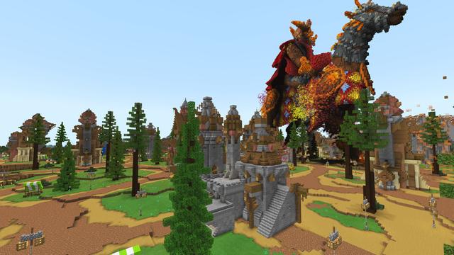 Screenshot of the Minecraft Bedrock Marketplace product Medieval Village created by ThunderAy.