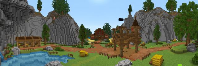 Panorama of the Minecraft Bedrock Marketplace product Mobs Are Giant created by ThunderAy.