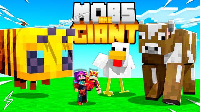 Thumbnail of the Minecraft Bedrock Marketplace product Mobs Are Giant created by ThunderAy.