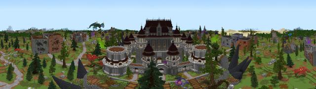 Panorama of the Minecraft Bedrock Marketplace product Mythical Kingdom created by ThunderAy.