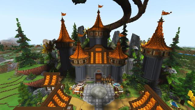 Screenshot of the Minecraft Bedrock Marketplace product Orange Village created by ThunderAy.