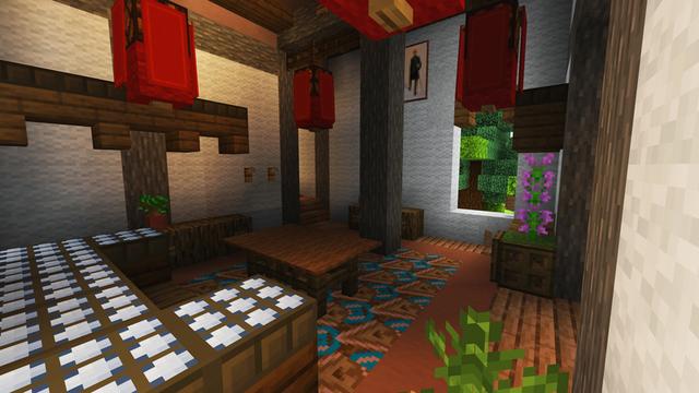 Screenshot of the Minecraft Bedrock Marketplace product Orange Village created by ThunderAy.