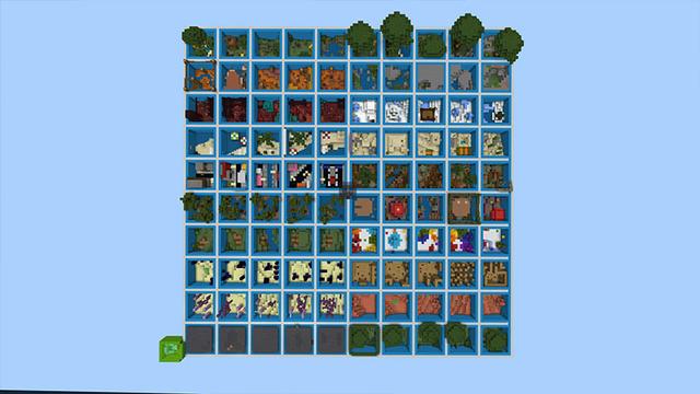 Screenshot of the Minecraft Bedrock Marketplace product Parkour Grid created by ThunderAy.