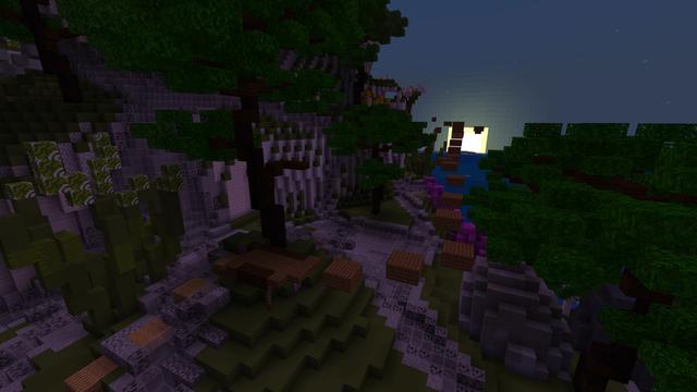 Screenshot of the Minecraft Bedrock Marketplace product Parkour Island created by ThunderAy.