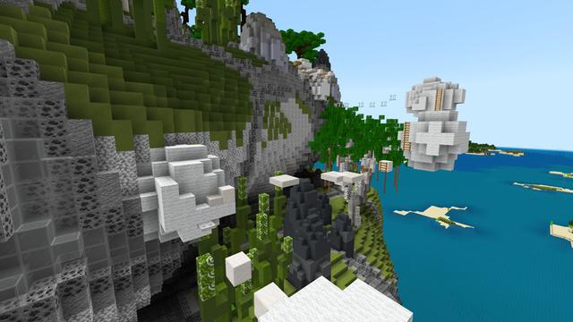 Screenshot of the Minecraft Bedrock Marketplace product Parkour Island created by ThunderAy.