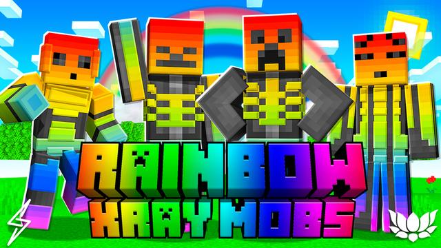 Thumbnail of the Minecraft Bedrock Marketplace product Rainbow Xray Mobs created by ThunderAy.